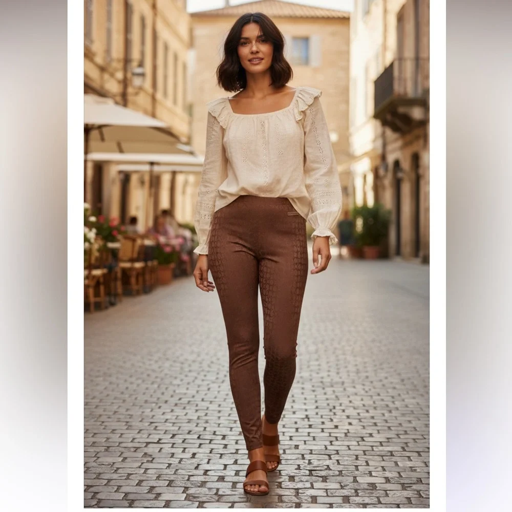 GUESS - Women’s Brown Patterned Leggings